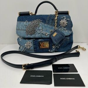 Dolce&Gabbana - Sicily embellished denim tote bag